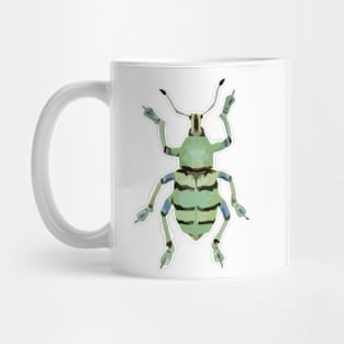 Papuan Green Weevil Digital Painting Mug